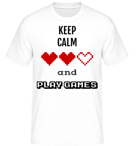Aperçu: Play Games -  T-Shirt Shirtinator homme - Blanc - Devant