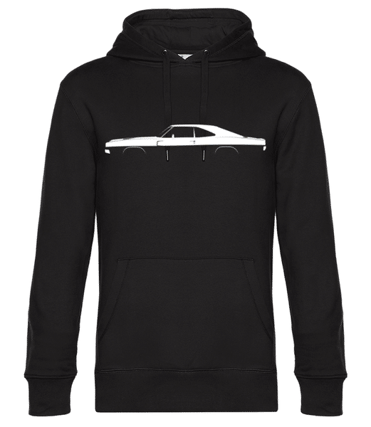 'Dodge Charger RT' Silhouette - Sweat à capuche premium Unisexe - Noir - Devant