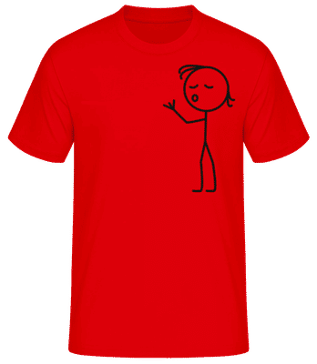 Ligne téléphonique homme - T-shirt standard Homme - Rouge - Devant