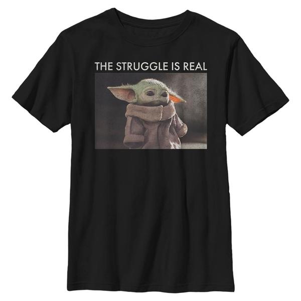 Aperçu: Star Wars - The Mandalorian - The Child Baby Yoda Meme - Enfant T-shirt - Noir - Devant