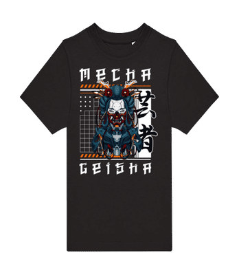 Mecha Geisha - Kinder T-Shirt B&C - Schwarz - Vorne