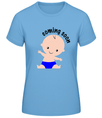 Baby Boy Announcement - Frauen Basic T-Shirt - Hellblau - Vorne