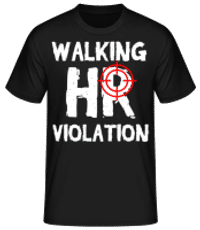 Office Walking HR Violation - Pánské basic tričko - Černá - Napřed