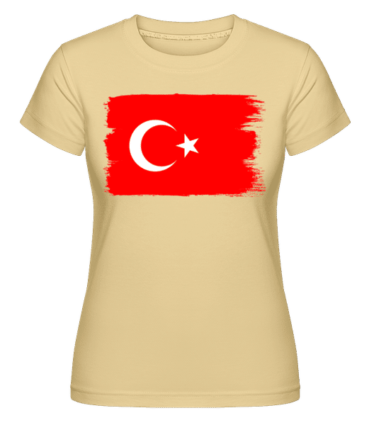 Preview: Country Flag Turkey - Shirtinator Women's T-Shirt - Yellow - Front