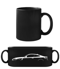 'BMW M4 Coupe G82' Silhouette · Taza negra