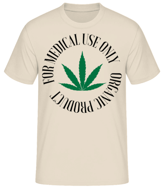 Náhľad: Medical Cannabis Icon 2 - Pánske basic tričko - Krémová - Predné