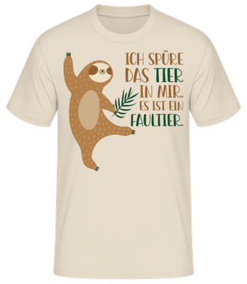 Das Tier In Mir - Männer Basic T-Shirt - Creme - Vorne