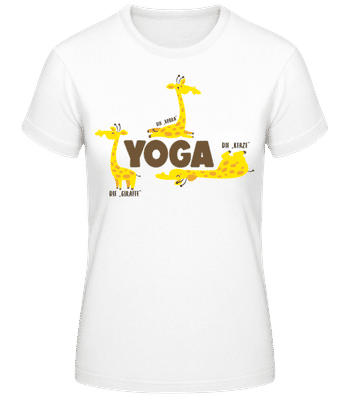 Giraffe Yoga - Frauen Basic T-Shirt - Weiß - Vorne