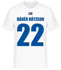Island Fußball Trikot Dáuér Kótzson · Männer Basic T-Shirt