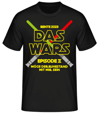 Das Wars Rente 2023 - Männer Basic T-Shirt - Schwarz - Vorne