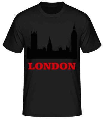 London Skyline 2 - Männer T-Shirt B&C - Schwarz - Vorne
