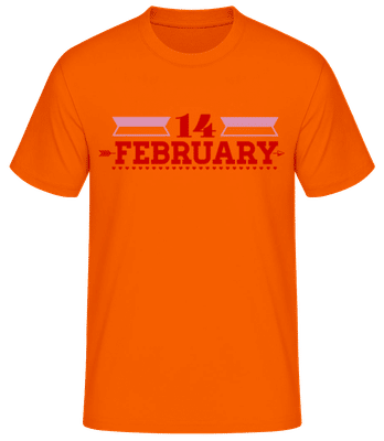 14 February Valentine - T-shirt homme B&C - Orange - Devant