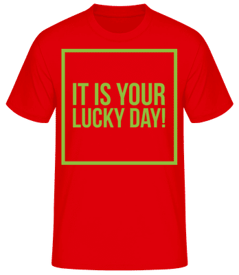 It Is Your Lucky Day Logo Letters - T-shirt standard Homme - Rouge - Devant