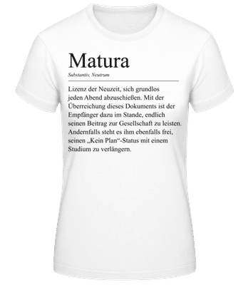 Matura Duden - Frauen Basic T-Shirt - Weiß - Vorne