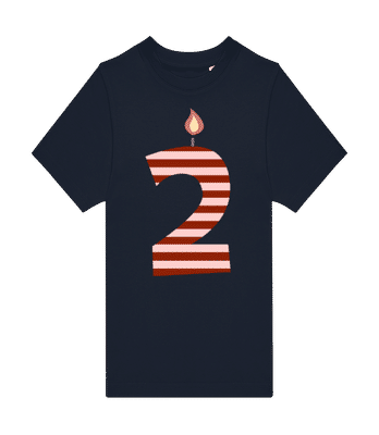 Bougie d'anniversaire 5 - T-shirt homme B&C - Bleu marine - Devant