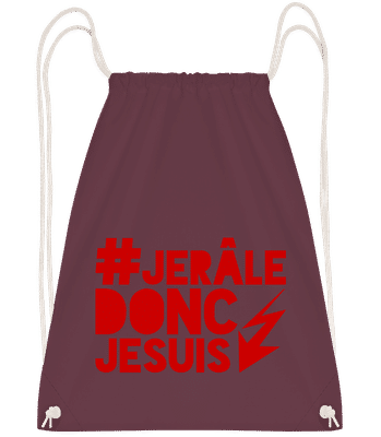 Donc Je Suis - Sac à dos Drawstring - Bordeaux - Devant