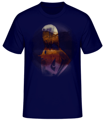 Model Modern - Men's Basic T-Shirt - Navy - Front