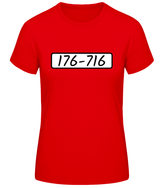 Aperçu: Les Rapetou 176-716 - T-shirt standard Femme - Rouge - Devant