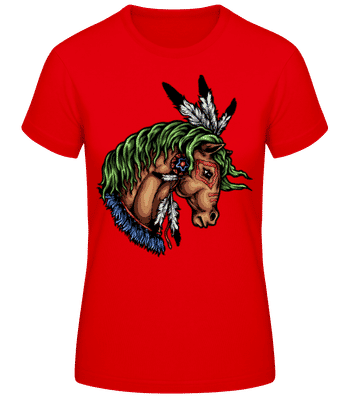Native Wildlife - Women's Basic T-Shirt - Red - Front