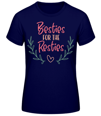 Besties For The Resties - Women's Basic T-Shirt - Navy - Front