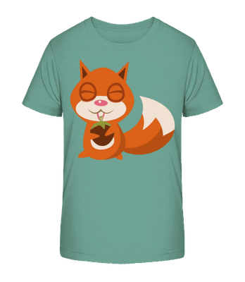 Squirrel Comic - Camiseta orgánica para niños Stanley Stella 2.0 - Verde azulado - delante