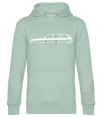'BMW M5 Touring (E34)' Silhouette - Sweat à capuche standard homme - Menthe verte - Devant