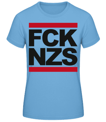 FCK NZS - T-shirt femme B&C - Bleu clair - Devant