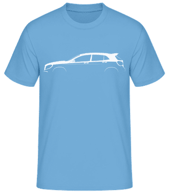 'Mercedes GLA X156' Silhouette - Pánske basic tričko - Svetlo modrá - Predné