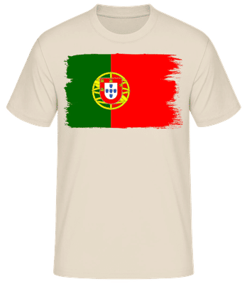Country Flag Portugal - Camiseta básica para hombre - Crema - delante