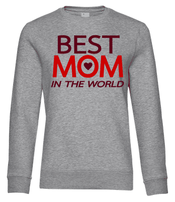Best Mom In The World Red - Frauen Standard Pullover - Grau meliert - Vorne