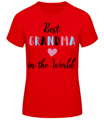 Best Grandma In The World - T-shirt standard Femme - Rouge - Devant