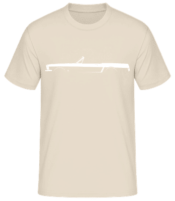 'Mustang Convertible 1964' Silhouette - Männer Basic T-Shirt - Creme - Vorne