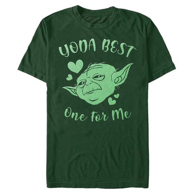 Star Wars - Yoda Best Hearts - Valentine's Day - Men's T-Shirt - Bottle green - Front