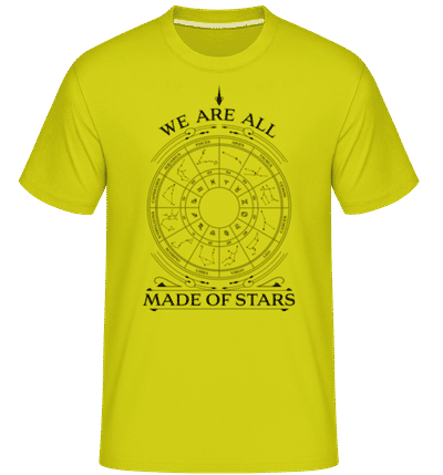 We Are All Made Of Stars - Shirtinator Men's T-Shirt - Lime - Front