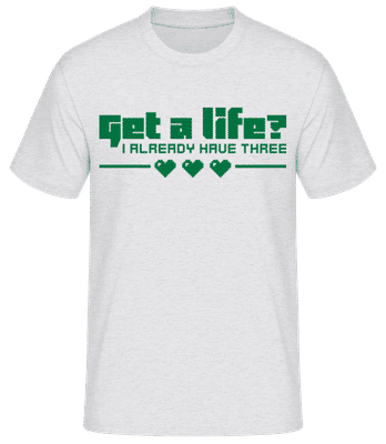 Get A Life? - Pánske basic tričko - Melírovo šedá - Predné