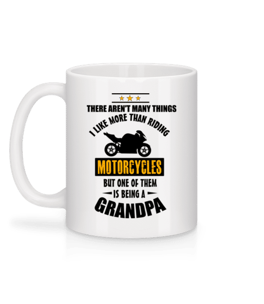 Aperçu: Biking Grandfather - Mug en céramique blanc - Blanc - Derrière