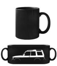 'Land Rover Discovery (1989)' Silhouette - Black Mug - Black - Front