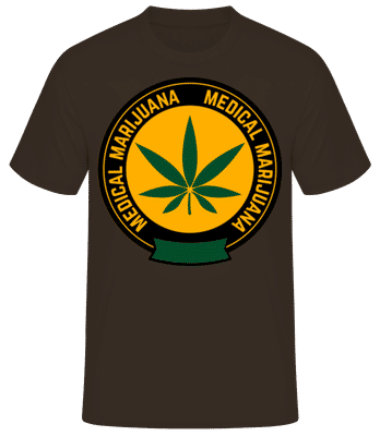 Medical Marijuana - Men's Basic T-Shirt - Brown - Front