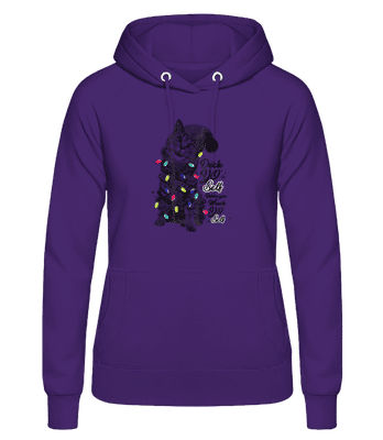 Cat Christmas - Women's Hoodie - Purple - Front