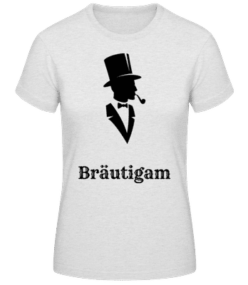 Gentlemen Bräutigam Schwarz - Frauen T-Shirt B&C - Grau meliert - Vorne