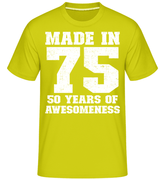 Preview: 50 Years Of Awesomeness -  Shirtinator Men's T-Shirt - Lime - Front