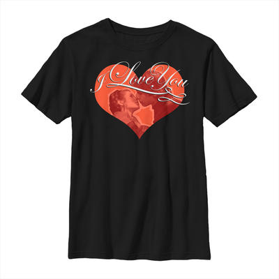 Star Wars - Han Solo & Princess Leia I Love You - Valentine's Day - Kids T-Shirt - Black - Front