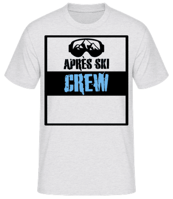 Après Ski Crew - Männer Basic T-Shirt - Grau meliert - Vorne