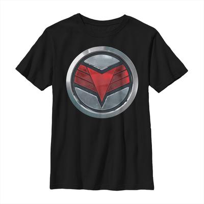 Marvel - The Falcon and the Winter Soldier - Falcon Logo - Kids T-Shirt - Black - Front
