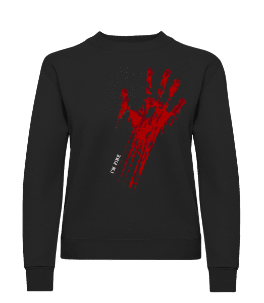 Aperçu: I'm Fine - Sweatshirt Femme - Noir - Devant