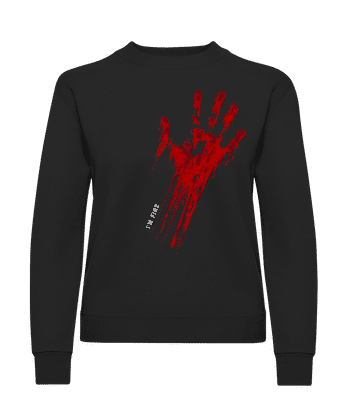 I'm Fine - Sweatshirt Femme - Noir - Devant