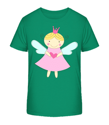 Petite Fée Princesse - T-shirt bio Enfant Stanley Stella 2.0 - Vert - Devant
