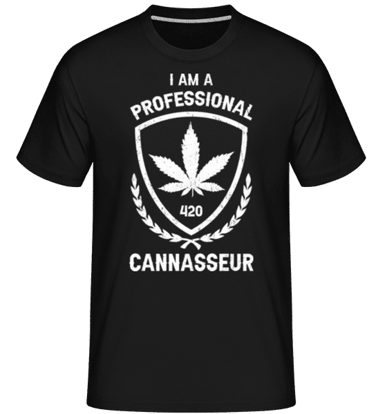 Aperçu: Professional Cannasseur -  T-Shirt Shirtinator homme - Noir - Devant