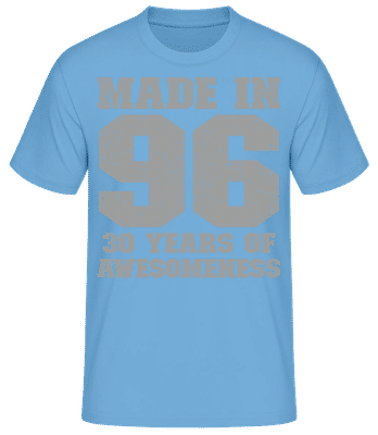 30 Years Of Awesomeness - Pánske basic tričko - Svetlo modrá - Predné