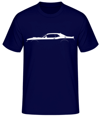 'Dodge Challenger 392 SPS' Silhouette - Men's Basic T-Shirt - Navy - Front